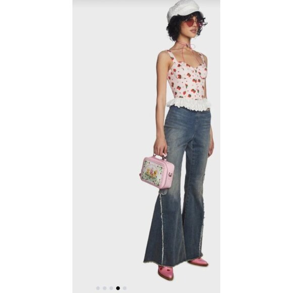 Dolls Kill X Strawberry Shortcake Meadow Greeting Corset Top M - Picture 9 of 9